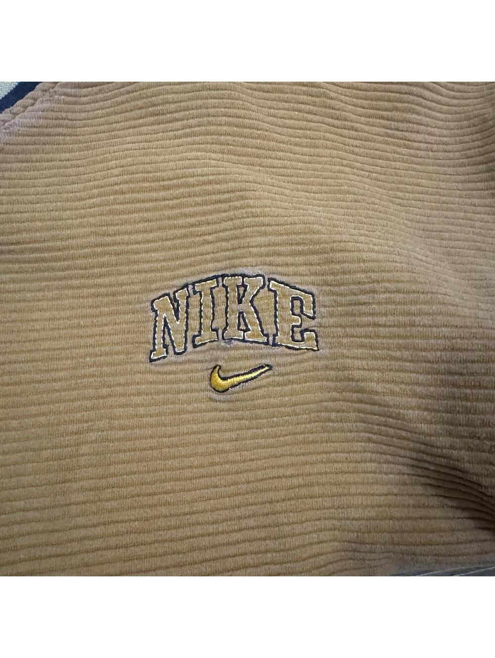 Vintage 90s Nike Cross Training Gym Corduroy Sweater V-Neck - Picture 9 of 11